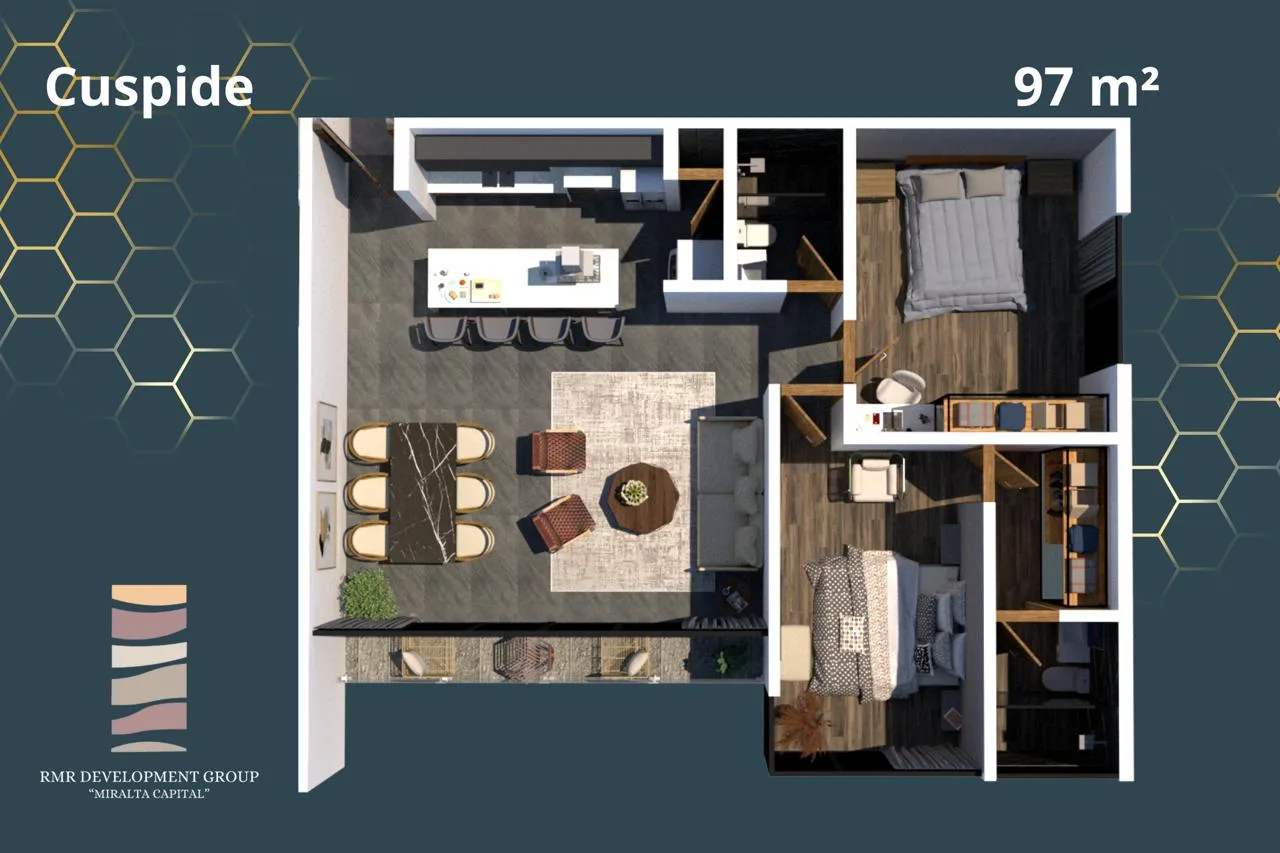 Planta arquitectónica del modelo Cúspide
