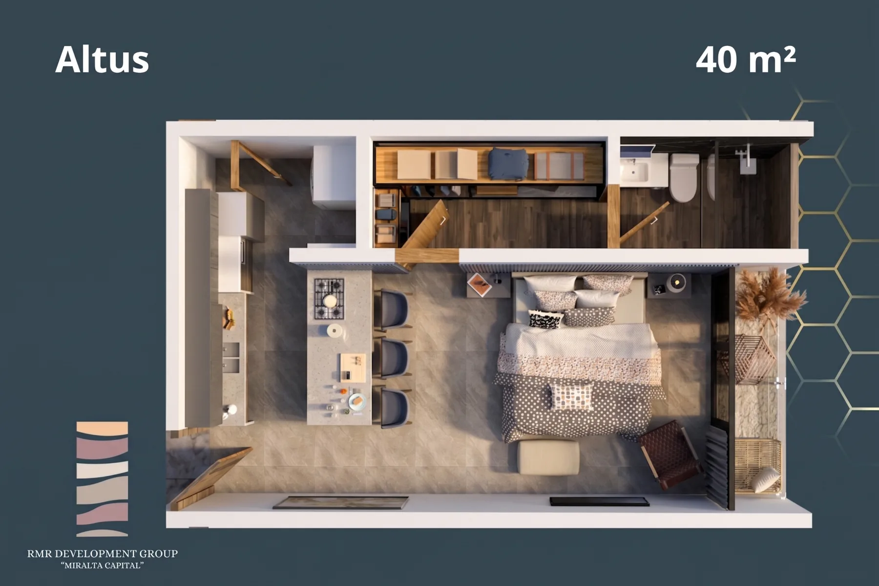 Planta arquitectónica del modelo Altus